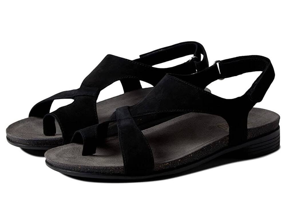 Munro Womens Meghan Asymmetric Slingback Sandals Size 9 SS Super Slim Black NWOB